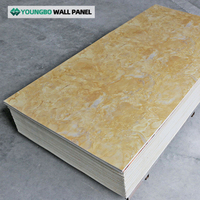 Feuille de marbre enduit UV Armoires de cuisine en PVC Panneau mural de douche en PVC Marbl brillant pour la décoration