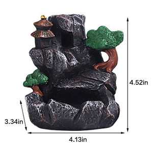 Meilleur décor à la maison Nouvel encensoir de <span class=keywords><strong>montagne</strong></span> en résine Brûleur d'encens cascade avec cônes en céramique Cadeau pour les amateurs de thé pour fontaine d'encens - Product Image 3