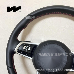 Volant sport en fibre de carbone sur mesure pour VW <span class=keywords><strong>Golf</strong></span> <span class=keywords><strong>7</strong></span> 8 MK7 GTI avec affichage LED de changement de vitesse et revêtement en cuir <span class=keywords><strong>Alcantara</strong></span> - Product Image 3