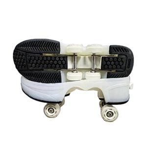 Suole in TPR Resistenti all'Usura con <span class=keywords><strong>2</strong></span>/<span class=keywords><strong>4</strong></span> Ruote Estraibili Automatiche/Manuali per Pattini a Rotelle da Esterno - Product Image 1