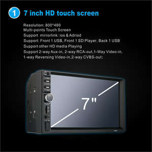 Autoradio 2 Din à prix d'usine, écran tactile 7 pouces avec commande au volant, <span class=keywords><strong>lecteur</strong></span> MP5 MP3 pour voiture - Product Image 4