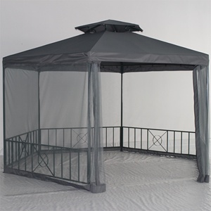 Lục giác đôi mái <span class=keywords><strong>gazebo</strong></span> ngoài trời không thấm nước vườn tán pergola - Product Image 4