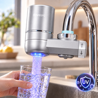 Purificateur d'eau intelligent 8 étapes à fixer sur robinet, filtration UV et carbone, réduit le chlore, les odeurs et le tartre, pour camping-car, maison et cuisine