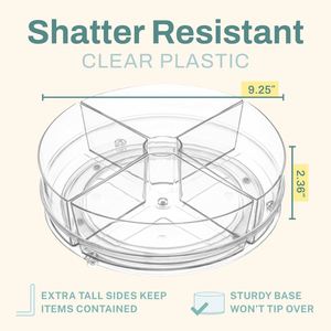 Transparent Plastic Eco-Friendly <b>Makeup</b> Organizer Cosmetic & Jewelry Storage <b>Box</b> with Lazy Susan Rotating Turntable - Product Image 3