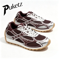 Vente en gros Puketz Baskets de running vintage pour hommes et femmes, d'été, en maille respirante, color-block, style 'Dad Shoes' rétro de créateur, amorties