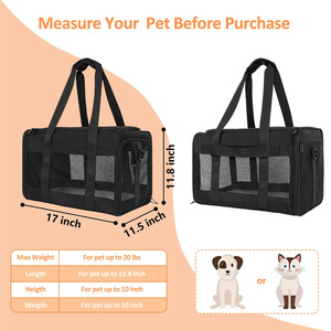 Transportín para mascotas grande, mediano, de lado suave, para mascotas, gatos grandes, Transportadores para perros, Protección de Privacidad para mascotas, transportador de viaje - Product Image 4