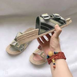 Strandslippers Dames Casual Slip Op Glijbanen Schoenen Met Rihneston Dames Plateauschoenen Luxe Sleehakken - Product Image 5