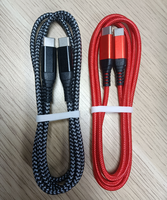 Câble USB Type-C vers C en nylon tressé avec conducteurs en cuivre étamé, charge rapide (PD 3A), options de longueur 1m/3m pour téléphones mobiles et ordinateurs