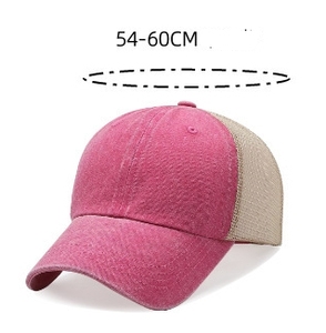 Vintage Washed Cotton Baseball Cap Distressed Embroidered Mesh Duckbill <b>Hat</b> With Soft Structured Crown <b>for</b> Sun Protection - Product Image 4