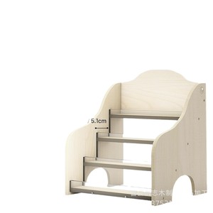 Wooden Greeting Card Display Rack 3 Tier <b>Desktop</b> <b>Shelf</b> For Cards And Books Natural Wood Color - Product Image 2