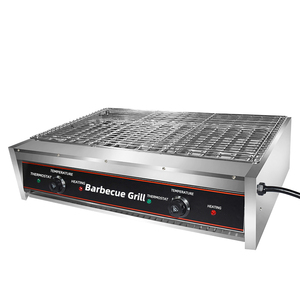 Grill électrique sans fumée 8KW, grill de barbecue électrothermique durable antiadhésif avec interrupteur à air et double commande - Product Image 1