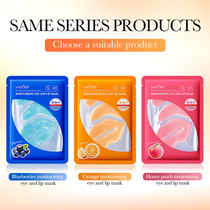 SADOER Offre Spéciale <span class=keywords><strong>Masque</strong></span> Hydrogel 2-en-1 Yeux et <span class=keywords><strong>Lèvres</strong></span> Hydratant et Raffermissant <span class=keywords><strong>pour</strong></span> Soin à Domicile et Spa - Product Image 1