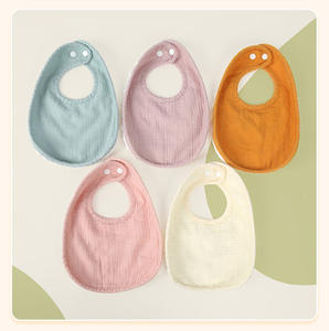 Organic Cotton Infants Absorbent Solid Color Muslin Soft <strong>Baby</strong> <strong>Bandana</strong> <strong>Bibs</strong> Gauze Snap Button <strong>Baby</strong> Breathable <strong>Bibs</strong> for Teething - Product Image 3