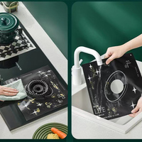 Protecteurs de cuisinière à gaz en PTFE antiadhésifs réutilisables personnalisés Couverture d'accessoires en tissu