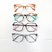 Montura de Gafas de Acetato Grueso de Alta Calidad para Hombre y Mujer, Clásicas, de Aro Completo, Ligeras y Cómodas para Lentes Graduadas