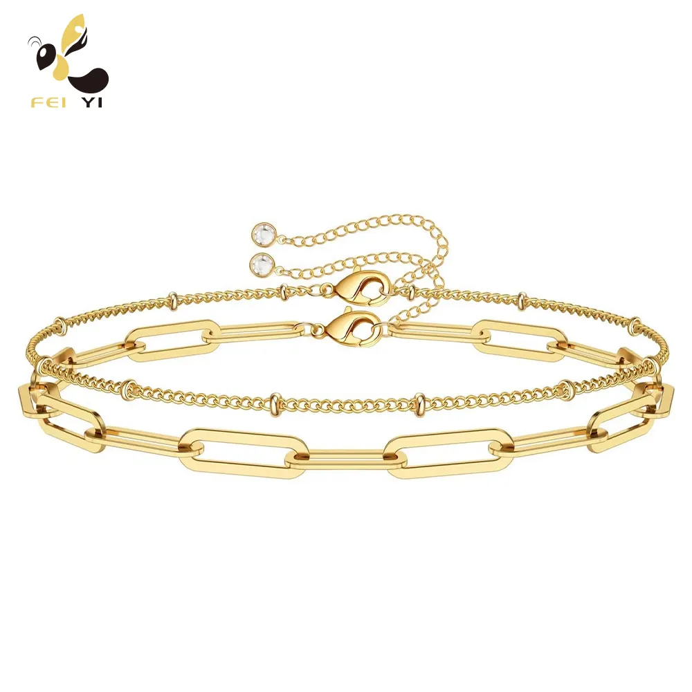 14K Goud Gevulde Verstelbare Gelaagde Armband Ketting Parel Goud Armbanden Voor Vrouwen Sieraden