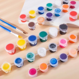 Juego <span class=keywords><strong>de</strong></span> ollas <span class=keywords><strong>de</strong></span> pintura acrílica <span class=keywords><strong>de</strong></span> 3ml <span class=keywords><strong>de</strong></span> 8 colores <span class=keywords><strong>de</strong></span> fábrica Pintura acrílica no tóxica con pincel - Product Image 6