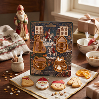 Mini emporte-pièces de Noël en plastique, moule et embosseur pour biscuits en pâte à sucre, emporte-pièces pour argile polymère et mini emporte-pièces pour boucles d'oreilles en argile