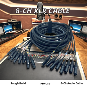 Câble serpent multimédia professionnel 8 canaux 8 paires mâle femelle 3 broches XLR Audio équilibré feuille de PVC haut-parleurs à faible bruit - Product Image 2