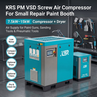 Compresseur d'air à vis KRS PM VSD 7,5 kW-250 kW pour petites réparations, cabines de peinture, sablage, revêtements et traitement de surface, sécheur d'énergie