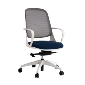 Phong cách mới cao trở lại đầy đủ lưới trắng xoay Ergonomic máy tính bàn ghế thắt lưng hỗ trợ dễ dàng điều chỉnh ghế văn phòng - Product Image 2