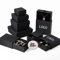 Caja de Joyería de Diseño Único y Personalizado, Color Rosa, con Cajón, para Collares, Anillos y Pendientes