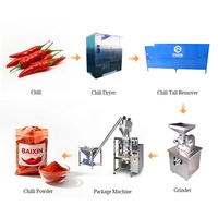 Kwaliteitsborging Paprika Verwerkingsmachines Chili Peper Gedroogde en Gemalen Paprikapoeder Verwerkingslijn