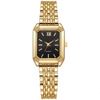 Montre à quartz à cadran vert, bracelet en métal rectangulaire, montre-bracelet analogique, mode féminine, cadeau pour étudiante