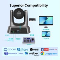 Sistema de Cámara de Videoconferencia PTZ 4K 30FPS con Zoom 3X, Solución AV, Mezclador de Video y Audio Todo en Uno para Conferencias Grupales