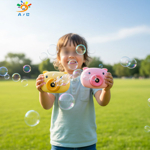 Jouets pour enfants AJB, cadeau pour enfants, produit d'extérieur, simulation de dessin animé, petit cochon, lumières, effets sonores, matériau ABS, appareil photo à bulles pour enfants - Product Image 2