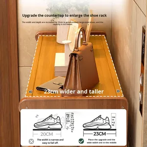 Simple Modern Wood Multi-Layer Dustproof <b>Shoe</b> Rack for Home Entrance Dormitory Indoor <b>Storage</b> Magic <b>Shoe</b> Cabinet Home Furniture - Product Image 2