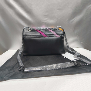 Mini Sac à Main de Marque de Luxe pour Femme 2025, Sac Porté Épaule ou Croisé Matelassé Multicolore avec Tête d'Aigle en Strass, Design Géométrique Style Londonien - Product Image 3