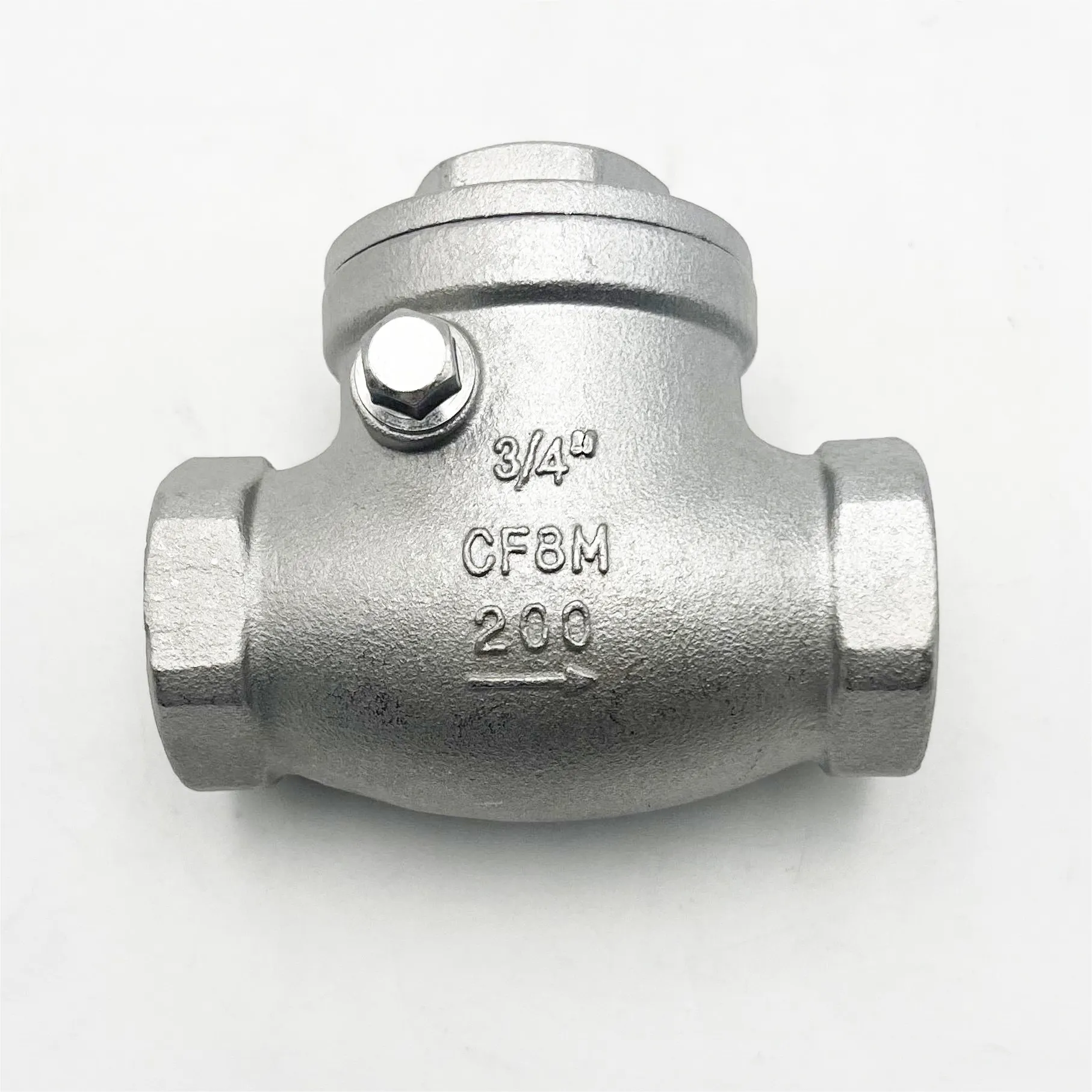 Horizontal Installation Check Valve CF8 CF8M Stainless Steel General Swing Check Valve with Counter Weight Pn16 Sewage Manual
