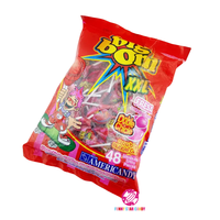 Wholeshape 20g Fruchtgeschmack Pin Pop Bubble Gum Hartbonbon Zweifarbig Runde Form Süßer Lutscher