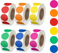 Étiquettes thermiques autocollantes personnalisées en rouleau, étanches, multicolores, pour jours de la semaine