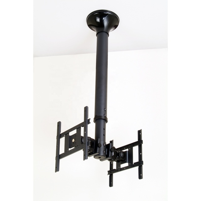 27"-37" Plasma TV LCD Monitor Flat Panel Ceiling Mount 360 Degree Swivel Iron Material Load up to 20kgs Each