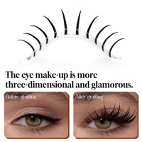 Comango Nouvelles extensions de cils Fairy Lashes effet mouillé, naturelles, courbure C/D/LU, effet wispy et pointus, mix 8-15mm, pour Anime Cosplay, faux cils