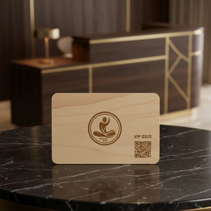 Carte de membre RFID en bois, accès VIP au spa et aux massages, contrôle d'accès, 13,56 MHz F08, étanche - Product Image 2