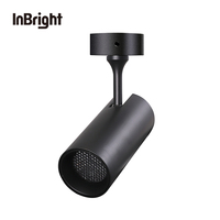 Galerie spot lumière tête mobile réglable dimmable 12w 20w 36w surface cob led intérieur plafond dali projecteur