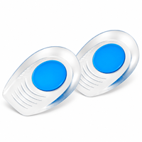 Inserts de soutien pour talon en gel, coussinets d'absorption des chocs pour talon, coussinets antidérapants lavables et réutilisables pour soulager la fatigue des pieds