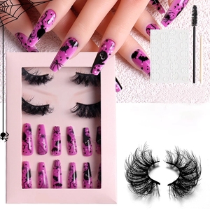 हेलोवीन नकली मिंक झूठी <span class=keywords><strong>Eyelashes</strong></span> Wispy कील कला बरौनी विस्तार की आपूर्ति सेट मेकअप थोक चलाओ कील टुकड़े Cosplay DIY - Product Image 3