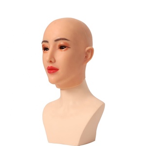Nueva máscara de belleza de silicona Diy personajes máscara de cabeza completa de silicona realista cubierta cara de fiesta máscaras de cabeza completa de hombre a mujer - Product Image 6
