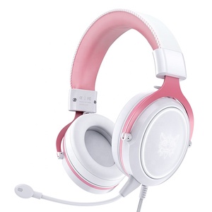 Audífonos para Juegos <span class=keywords><strong>ONIKUMA</strong></span> <span class=keywords><strong>X10</strong></span> Blanco y Rosa, Auriculares Gamer con Micrófono para Computadora Portátil - Product Image 1