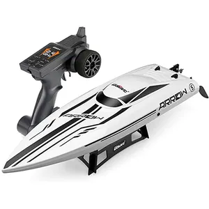 Rc Boot Hoge Snelheid 50 Km/h Udirc Udi005 Waterdichte 2.4Ghz Radio Controle Boot Borstelloze Rc Speedboot Pvc Boot Speelgoed Cadeau Voor Kinderen