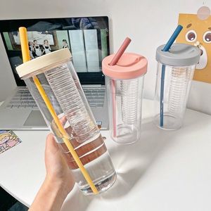 Student <b>Straw</b> <b>Cup</b> With <b>Lid</b> <b>And</b> <b>Straw</b> Bpa Free Large Capacity For Back To School Summer Use - Product Image 3