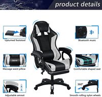 2024 pas cher Rgb Massage chaise de jeu Cadeira Gamer jeu ordinateur chaises de bureau siège de course jeu Led chaises de jeu avec repose-pieds