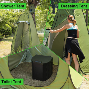 Tente de toilette et de douche portable pour l'extérieur, équipement de <span class=keywords><strong>camping</strong></span> de plage avec toilettes pour les aventures en plein air - Product Image 5