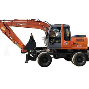 <span class=keywords><strong>Excavator</strong></span> Roda Hidrolik Bekas Hitachi ZX130w Gaya Baru Jepang 13 Ton, Mesin Penggali Seken dengan <span class=keywords><strong>Blade</strong></span> Dozer untuk Konstruksi - Product Image 1