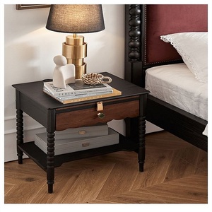 Vintage Solid Wood Storage Cabinet Bedroom Bedside Bedside <b>Table</b> Ancient Style Living Room <b>Sofa</b> Storage <b>Side</b> Cabinet - Product Image 2