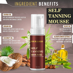 Mousse autobronzante pour le corps et le visage de marque privée sans exposition au soleil Mousse de bronzage sans traces sans parfum - Product Image 3